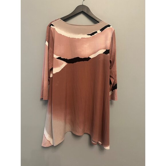 Alfani Printed Boat-Neck Tunic Top Size Large - Picture 4 of 5